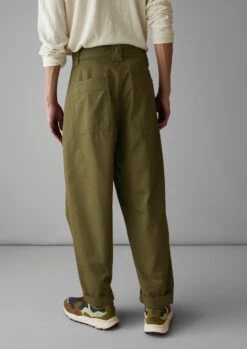 Garment Dyed Organic Cotton Tapered Trousers | Artichoke -Novesta Store MTRUS23 12