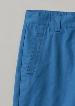 Garment Dyed Organic Cotton Tapered Trousers | Flask Blue -Novesta Store MTRUS23 6