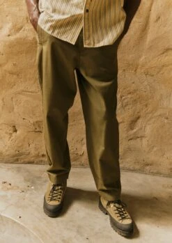 Garment Dyed Organic Cotton Tapered Trousers | Artichoke -Novesta Store MTRUS23 8