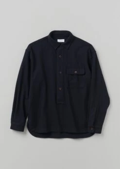 Wool Cashmere Overshirt | Navy