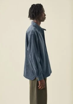 Organic Cotton Cord Overshirt | Storm Blue 12 Organic Cotton Cord Overshirt | Storm Blue -Novesta Store MWTTW13 12