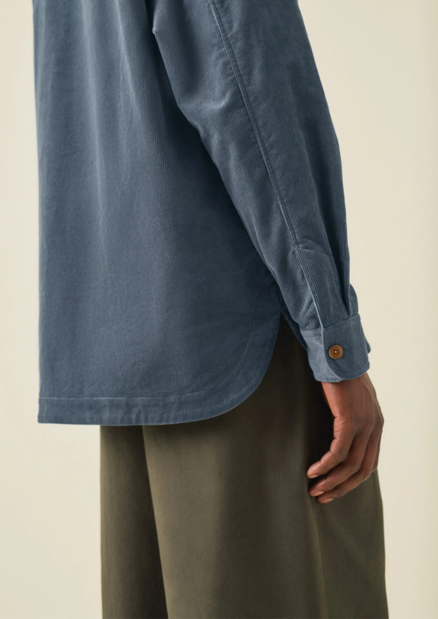 Organic Cotton Cord Overshirt | Storm Blue 7 Organic Cotton Cord Overshirt | Storm Blue - Image 5