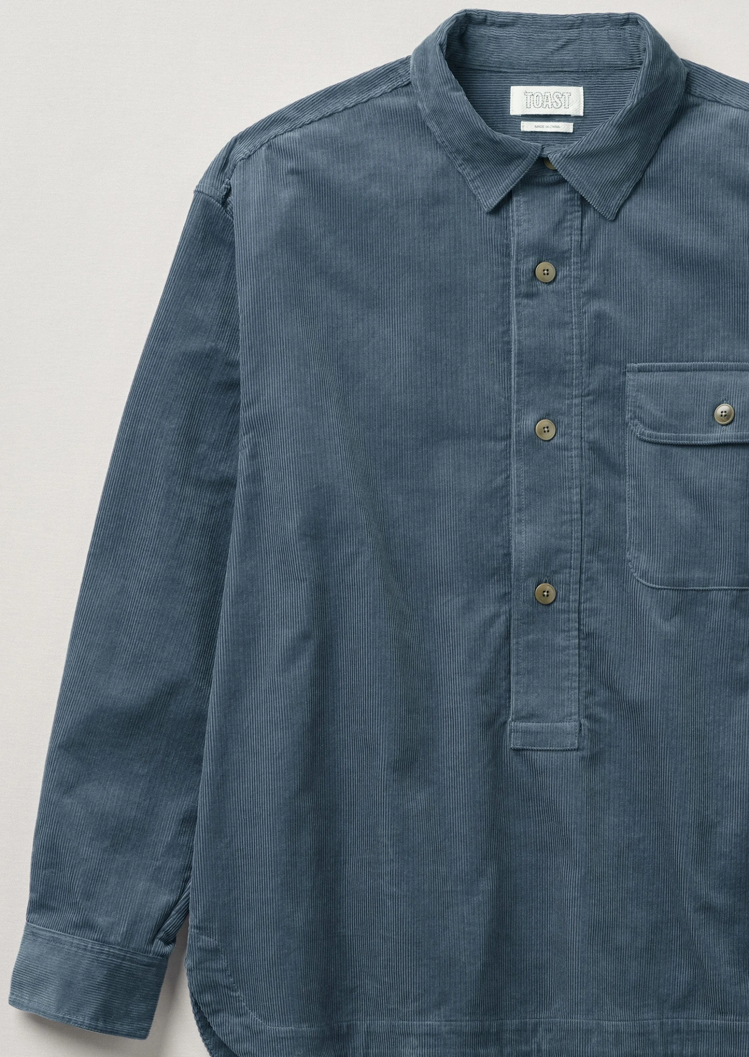 Organic Cotton Cord Overshirt | Storm Blue 9 Organic Cotton Cord Overshirt | Storm Blue - Image 7