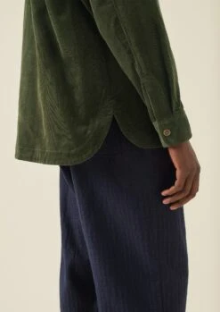 Organic Cotton Cord Overshirt | Tent Green -Novesta Store MWTTW13 8