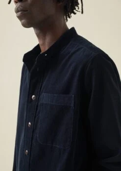 Jasper Organic Needlecord Shirt | Slate Blue 10 Jasper Organic Needlecord Shirt | Slate Blue -Novesta Store MWTTW17 2