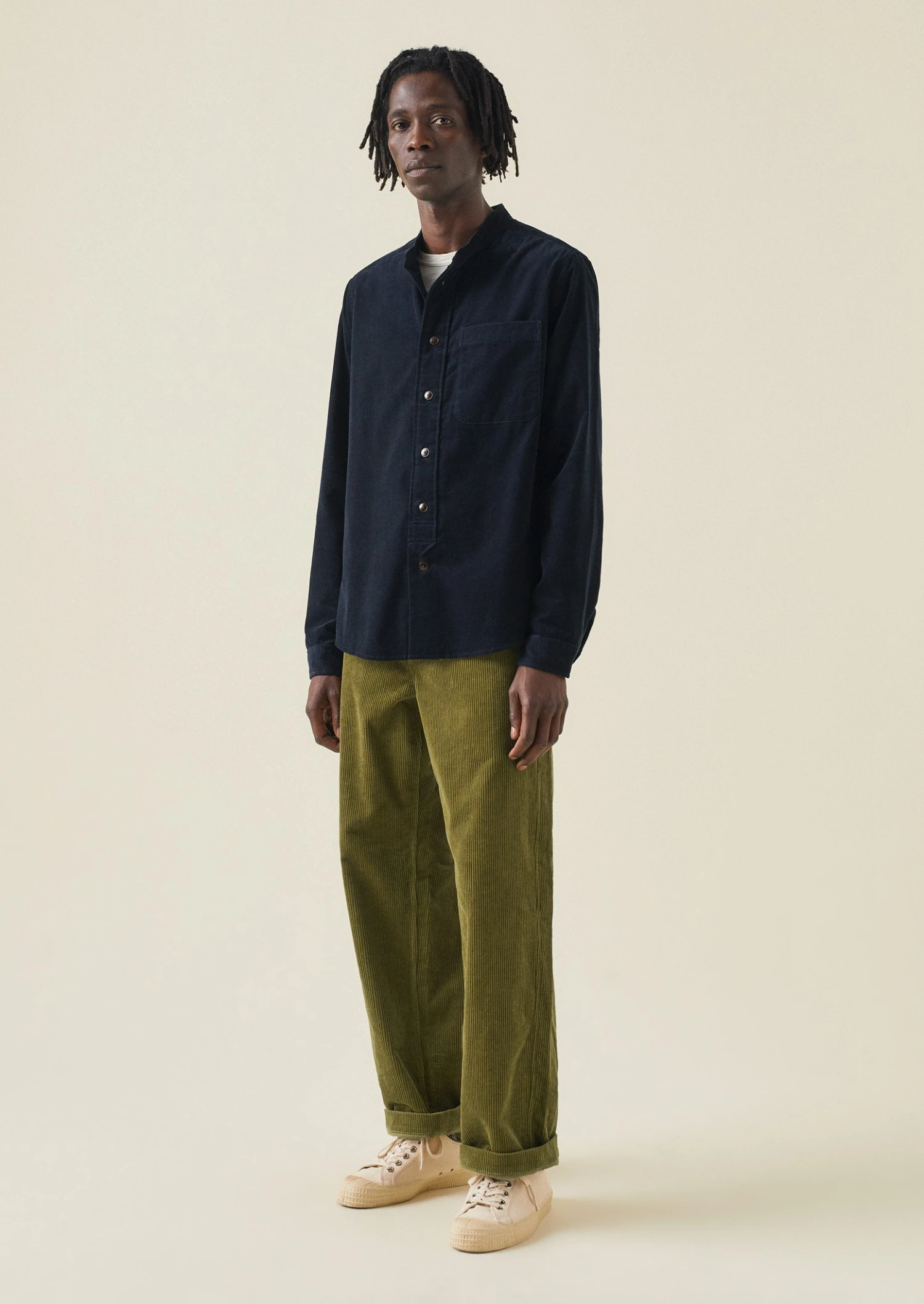 Jasper Organic Needlecord Shirt | Slate Blue 6 Jasper Organic Needlecord Shirt | Slate Blue - Image 4