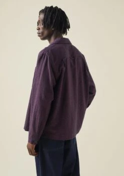 Houndstooth Check Wool Cotton Shirt | Dark Berry 12 Houndstooth Check Wool Cotton Shirt | Dark Berry -Novesta Store MWTTW18 4