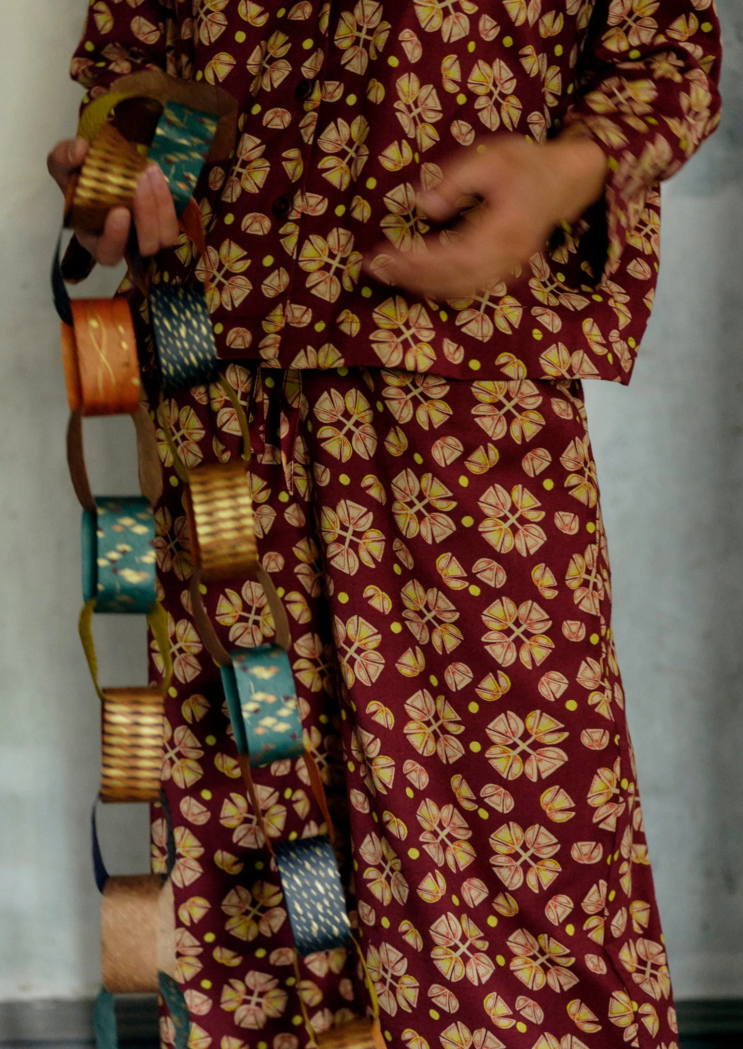 Tulip Print Cotton Flannel Pyjamas | Root 5 Tulip Print Cotton Flannel Pyjamas | Root - Image 3