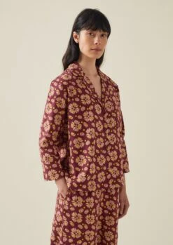 Tulip Print Cotton Flannel Pyjamas | Root 15 Tulip Print Cotton Flannel Pyjamas | Root -Novesta Store NPJTW07 3