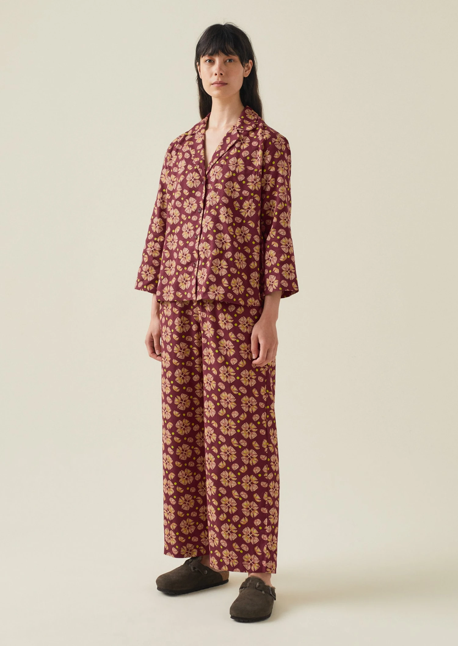 Tulip Print Cotton Flannel Pyjamas | Root 9 Tulip Print Cotton Flannel Pyjamas | Root - Image 7