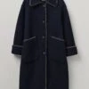 Blanket Stitch Indigo Coat | Indigo 2 Blanket Stitch Indigo Coat | Indigo -Novesta Store WCOTW08 indigo 0