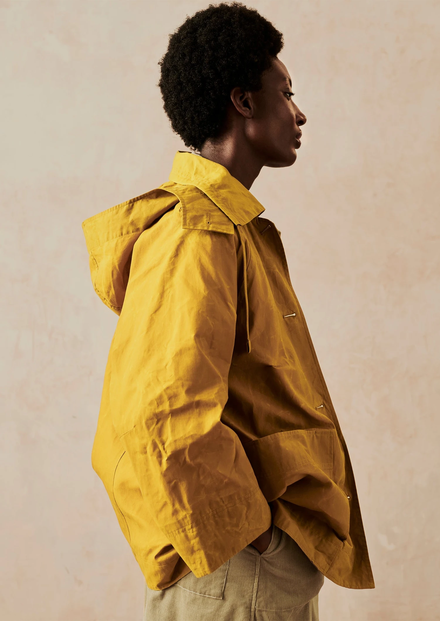 Waxed Cotton Raglan Anorak | Cumin 4 Waxed Cotton Raglan Anorak | Cumin - Image 2