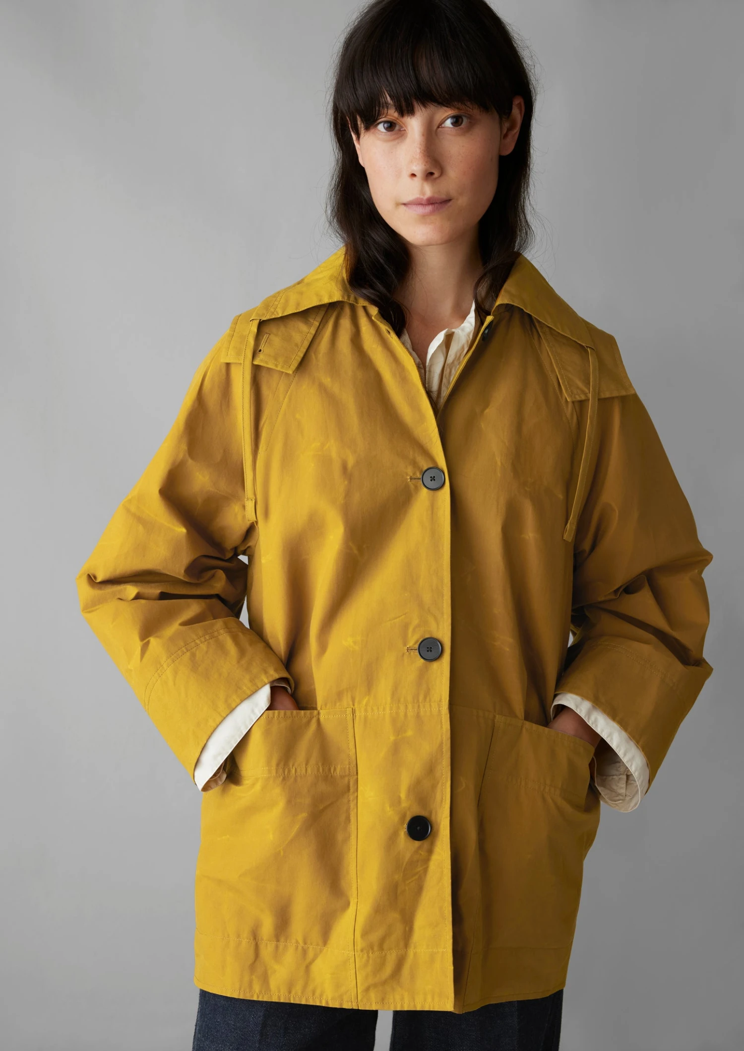 Waxed Cotton Raglan Anorak | Cumin 8 Waxed Cotton Raglan Anorak | Cumin - Image 6
