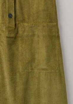 Organic Cord Sleeveless Tunic Dress | Woodland Green -Novesta Store WDRTW17 15