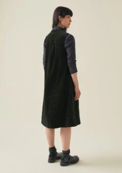 Organic Cord Sleeveless Tunic Dress | Brown Slate -Novesta Store WDRTW17 4