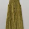 Organic Cord Sleeveless Tunic Dress | Woodland Green