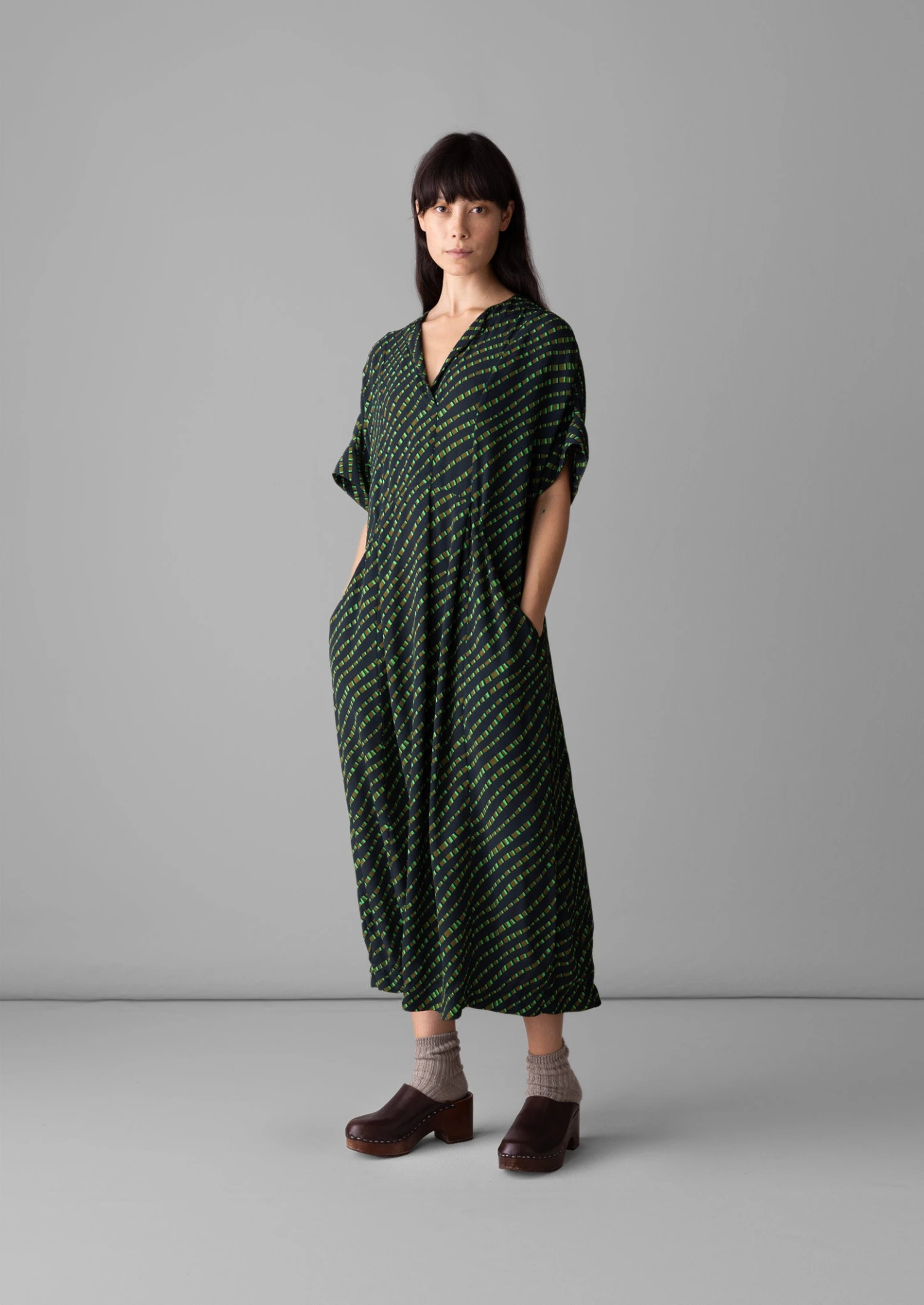 Bryn Trellis Print Crepe Dress | Slate 4 Bryn Trellis Print Crepe Dress | Slate - Image 2