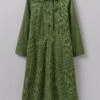 Open Collar Needlecord Shirt Dress | Propagator Green -Novesta Store WDRUS49 propagatorgreen 0