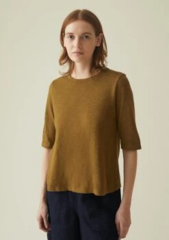 Emma Cotton Half Sleeve Tee | Tawny Brown -Novesta Store WJETS12 2 89de44a4 1a9a 423c 9d45 6dc212984105