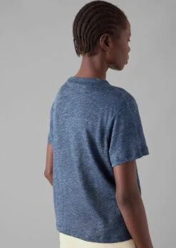 Linen Boy Tee | Charcoal Melange -Novesta Store WJETS34 6