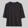 Cleo Garment Dyed Organic Cotton Tee | Carbon Black 2 Cleo Garment Dyed Organic Cotton Tee | Carbon Black -Novesta Store WJEUS07 carbonblack 0