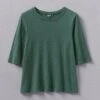 Cleo Garment Dyed Organic Cotton Tee | Marble Green -Novesta Store WJEUS07 marblegreen 0