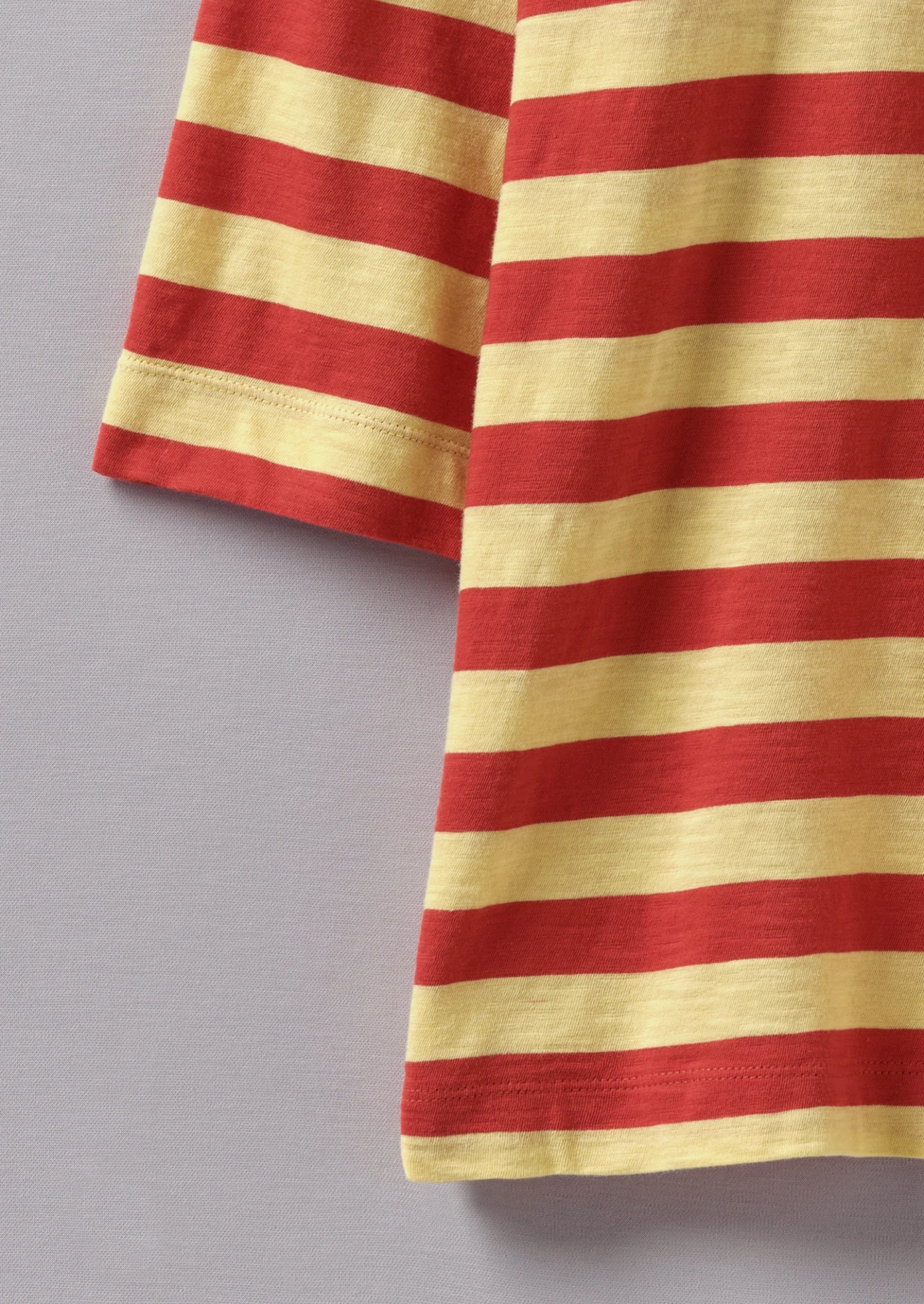 Bold Stripe Cotton Tee | Red/Corn 8 Bold Stripe Cotton Tee | Red/Corn - Image 6