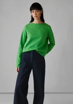 Heavy Cotton Rolled Edge Tee | Garden Green 9 Heavy Cotton Rolled Edge Tee | Garden Green -Novesta Store WJEUS27 6