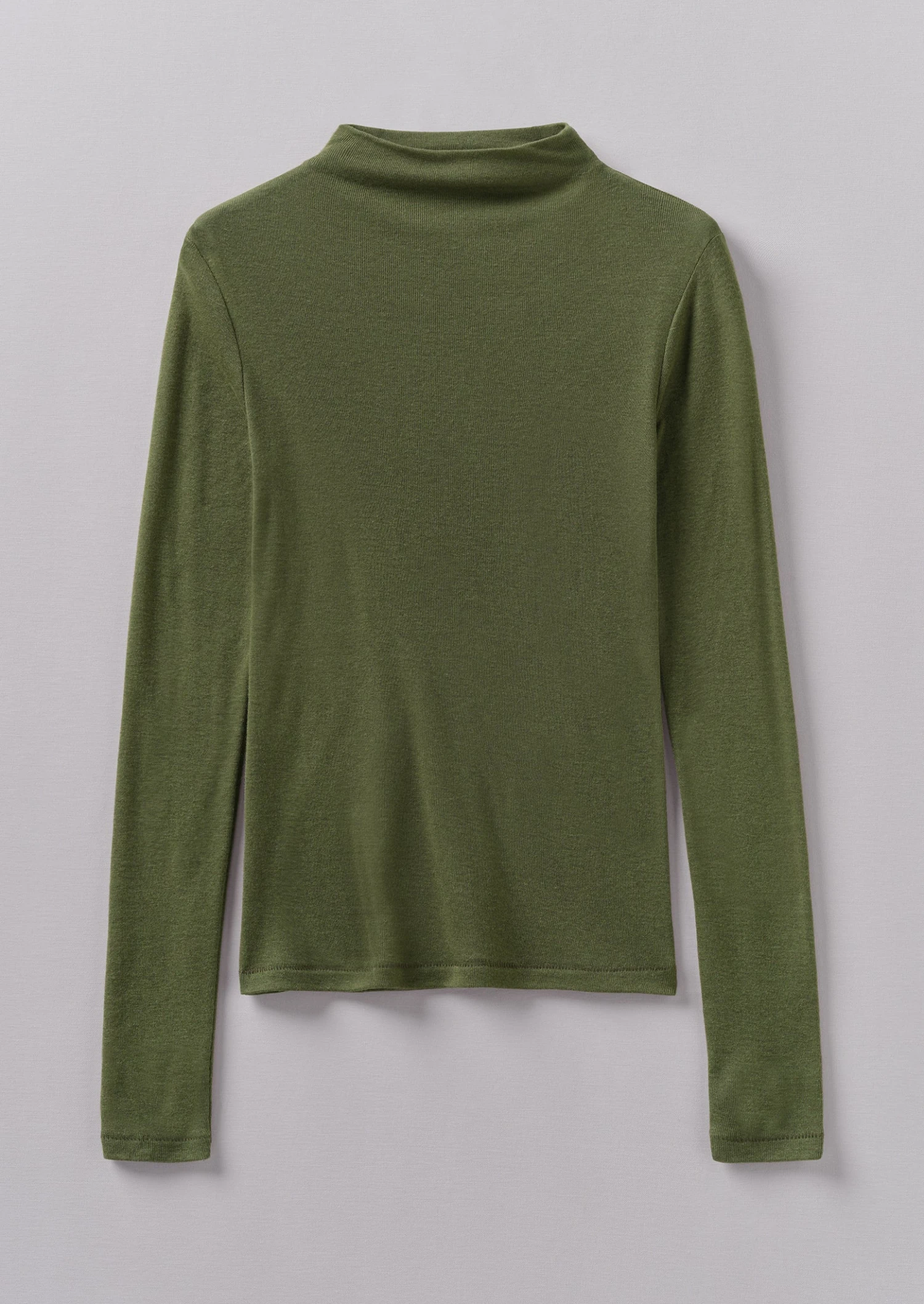 Aster Wool Tencel High Neck Tee | Artichoke 3 Aster Wool Tencel High Neck Tee | Artichoke