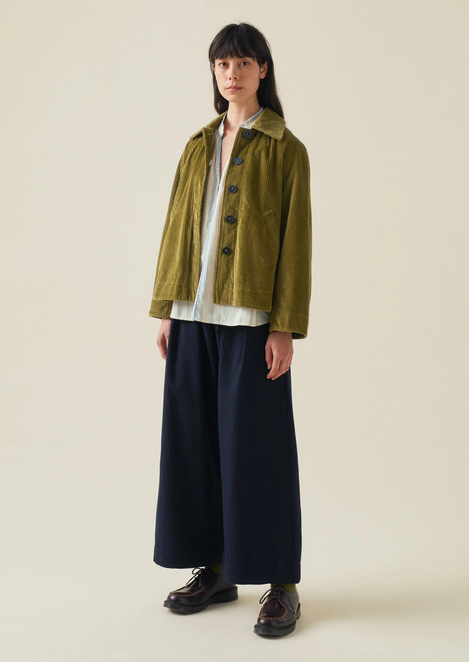 Organic Cord Swingy Jacket | Woodland Green 6 Organic Cord Swingy Jacket | Woodland Green - Image 4