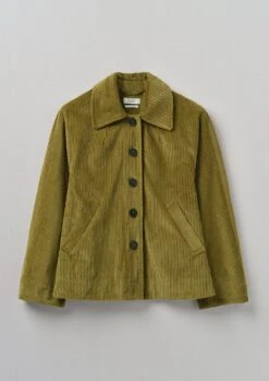 Organic Cord Swingy Jacket | Woodland Green