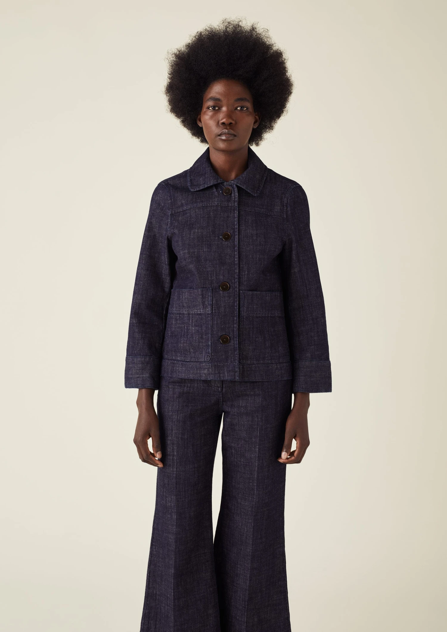 Wide Sleeve Organic Indigo Denim Jacket | Indigo 6 Wide Sleeve Organic Indigo Denim Jacket | Indigo - Image 4