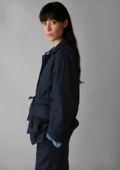 Compact Organic Cotton Utility Jacket | Liquorice -Novesta Store WJKUS05 3