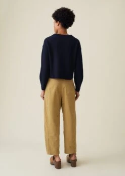 Wool Cashmere Cardigan | Midnight -Novesta Store WKNTS07 4