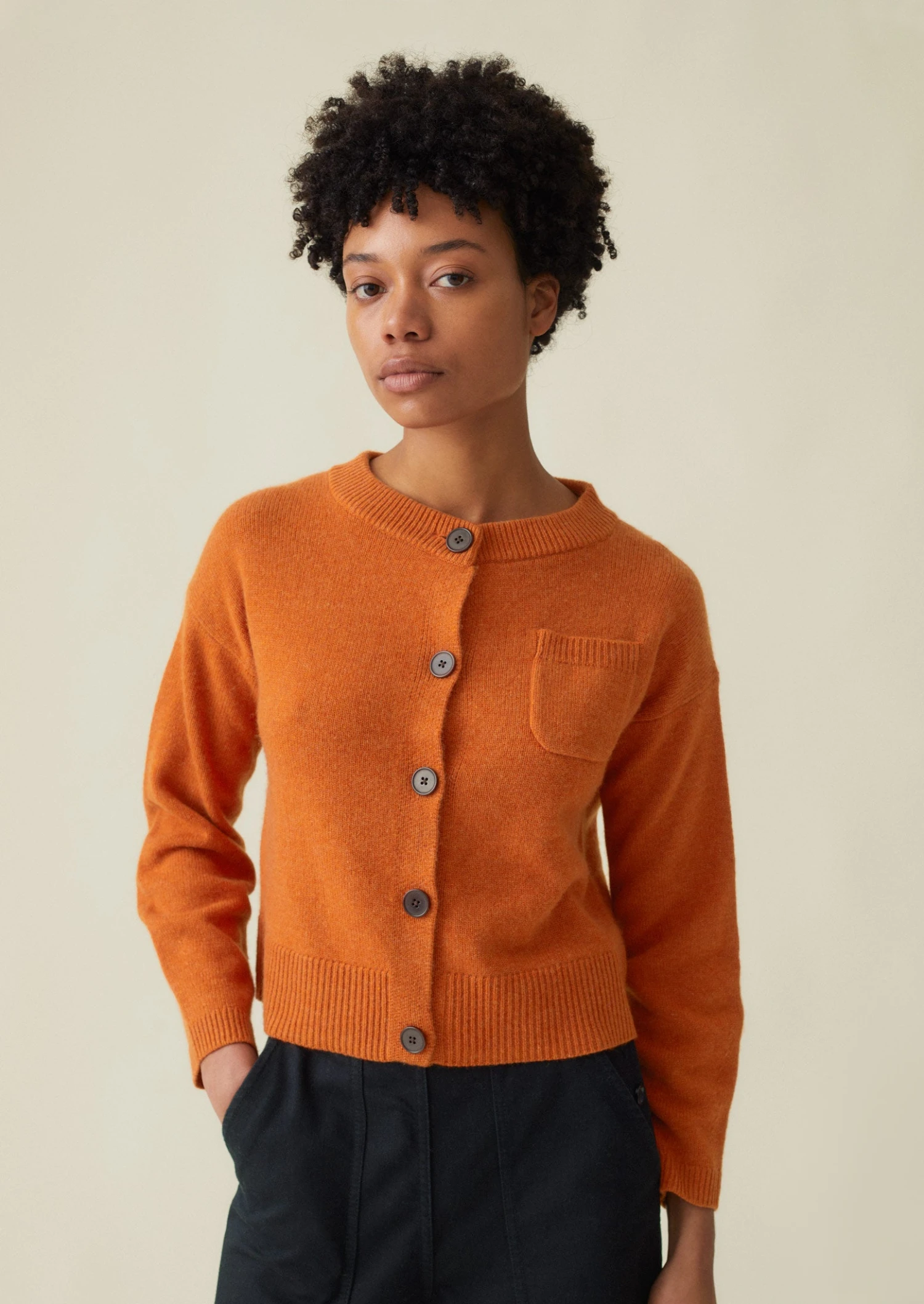 Wool Cashmere Cardigan | Spice 5 Wool Cashmere Cardigan | Spice - Image 3