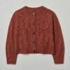 Wool Cashmere Cardigan | Ember Melange -Novesta Store WKNTS07 embermelange
