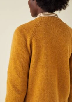 Wool Cashmere Raglan Cardigan | Ginger Melange -Novesta Store WKNTW10 3