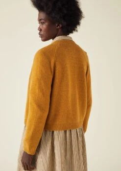 Wool Cashmere Raglan Cardigan | Ginger Melange -Novesta Store WKNTW10 4
