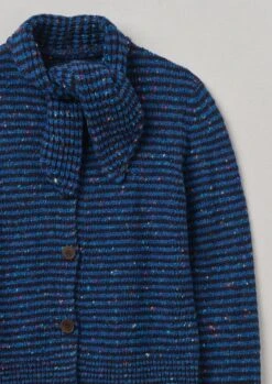 Tie Neck Stripe Donegal Cardigan | Blue Multi 13 Tie Neck Stripe Donegal Cardigan | Blue Multi -Novesta Store WKNTW18 11