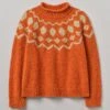 Graphic Yoke Donegal Sweater | Persimmon/Oat 2 Graphic Yoke Donegal Sweater | Persimmon/Oat -Novesta Store WKNTW21 persimmonoat 0