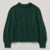 Flecky Wool Cashmere Sweater | Emerald