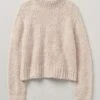 Boucle Alpaca Wool Sweater | Ecru -Novesta Store WKNTW32 ecru 84c3e369 4d37 49a0 a1cb a560901394c5