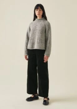 Donegal Wool Easy Sweater | Mist -Novesta Store WKNTW36 11