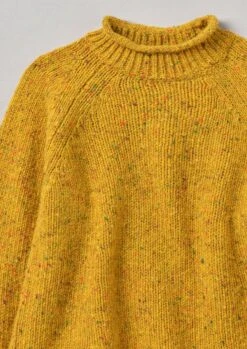 Donegal Wool Easy Sweater | Mimosa Yellow -Novesta Store WKNTW36 15