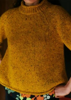 Donegal Wool Easy Sweater | Mimosa Yellow -Novesta Store WKNTW36 5 a5b0d502 08d1 4583 9b42 fa0eee2a607f