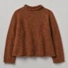 Donegal Wool Easy Sweater | Cinnamon -Novesta Store WKNTW36 cinnamon 0