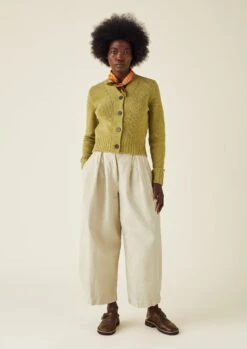 V-Neck Wool Neat Cardigan | Verbena -Novesta Store WKNTW40 2