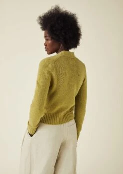 V-Neck Wool Neat Cardigan | Verbena -Novesta Store WKNTW40 3