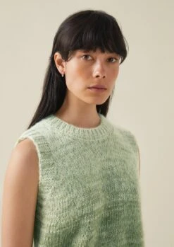 Ombre Knitted Tank | Sea Foam -Novesta Store WKNTW44 2
