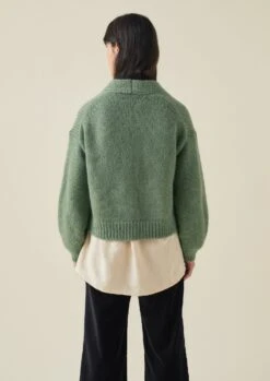 Lofty Alpaca Blend Cardigan | Mint -Novesta Store WKNTW47 3